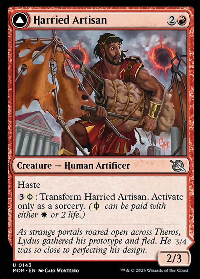 Harried Artisan // Phyrexian Skyflayer [March of the Machine] Magic: The Gathering