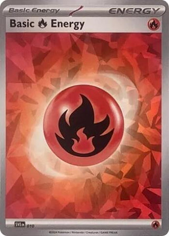 Basic Fire Energy (010) (Cracked Ice Holo) [Scarlet & Violet: Stellar Crown] Pokémon
