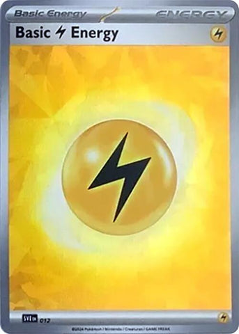 Basic Lightning Energy (012) (Cracked Ice Holo) [Scarlet & Violet: Stellar Crown] Pokémon