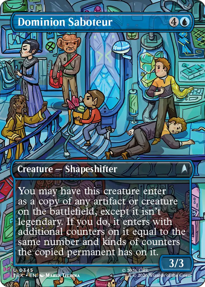 Dominion Saboteur (Borderless) [Star Trek] Magic: The Gathering