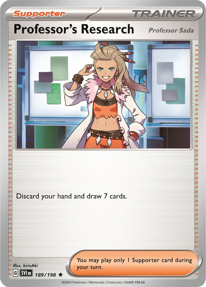 Professor's Research (189/198) (Theme Deck Exclusive) [Scarlet & Violet: Black Star Promos] Pokémon