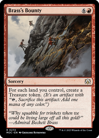 Brass's Bounty [March of the Machine Commander] Magic: The Gathering