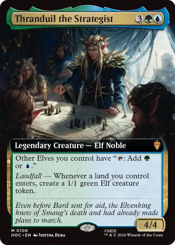Thranduil the Strategist (Extended Art) [The Hobbit: Eternal-Legal] Magic: The Gathering