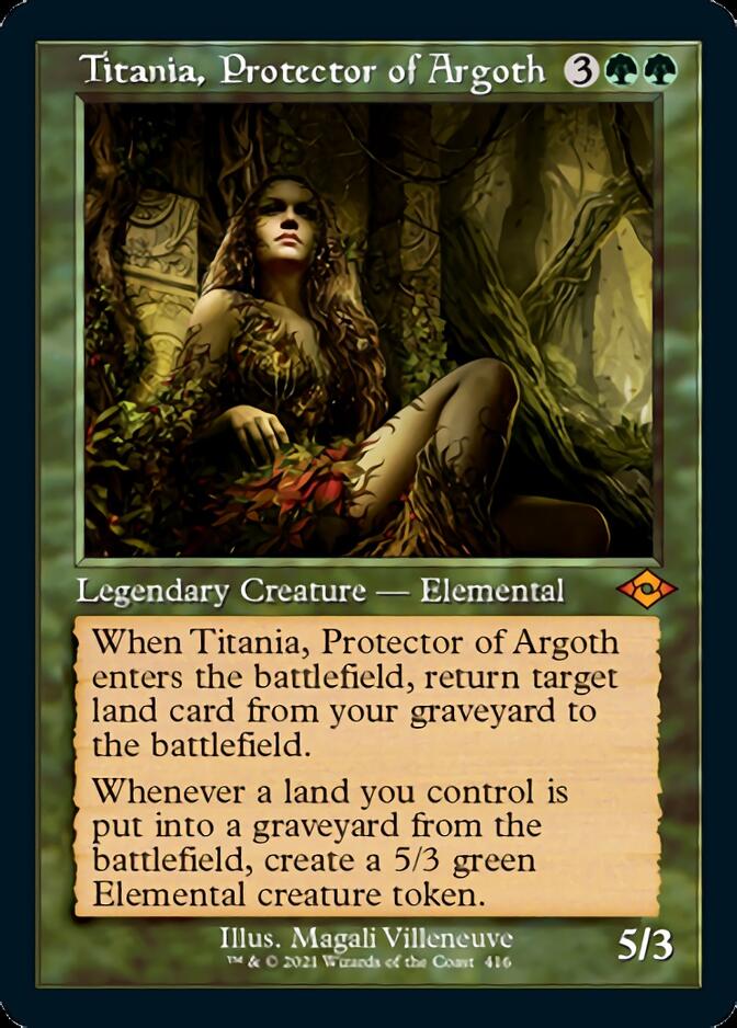 Titania, Protector of Argoth (Retro Foil Etched) [Modern Horizons 2] Magic: The Gathering
