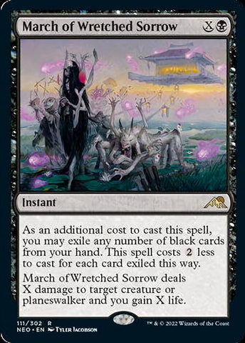 March of Wretched Sorrow [Kamigawa: Neon Dynasty] Magic: The Gathering