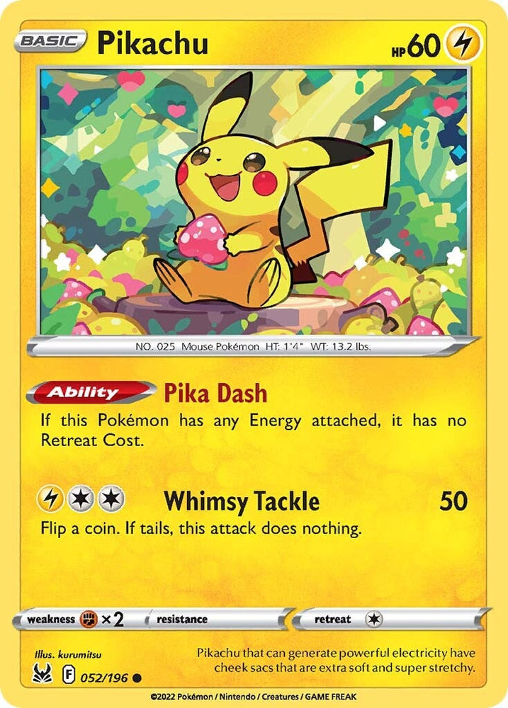 Pikachu (052/196) [Sword & Shield: Lost Origin] Pokémon