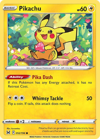 Pikachu (052/196) [Sword & Shield: Lost Origin] Pokémon