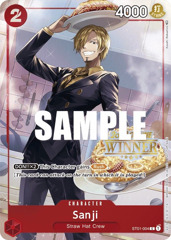 Sanji (Online Regional 2023) [Winner] [One Piece Promotion Cards] Bandai