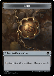 Clue // Construct (0041) Double-Sided Token [Commander Masters Tokens] Magic: The Gathering