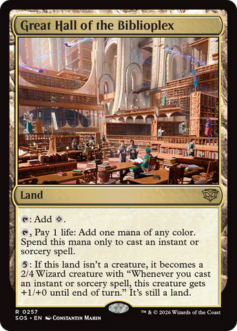 Great Hall of the Biblioplex [Secrets of Strixhaven] Magic: The Gathering
