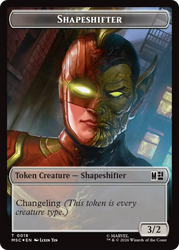 Shapeshifter (018) // Villain (025) Double-Sided Token (Surge Foil) [Marvel Super Heroes Commander Tokens] Magic: The Gathering