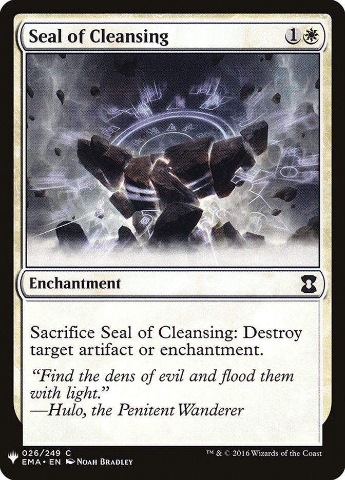Seal of Cleansing [Mystery Booster] Magic: The Gathering