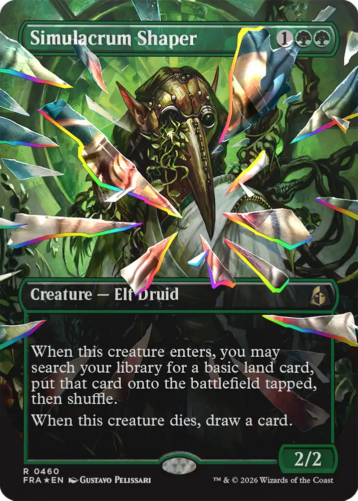 Simulacrum Shaper (Borderless) (Facet Foil) [Reality Fracture] Magic: The Gathering