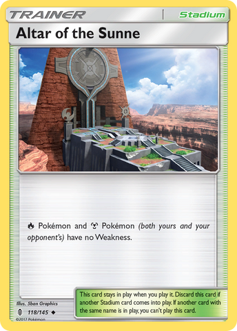 Altar of the Sunne (118/145) [Sun & Moon: Guardians Rising] Pokémon