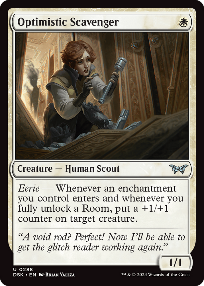 Optimistic Scavenger (0288) [Duskmourn: House of Horror] Magic: The Gathering