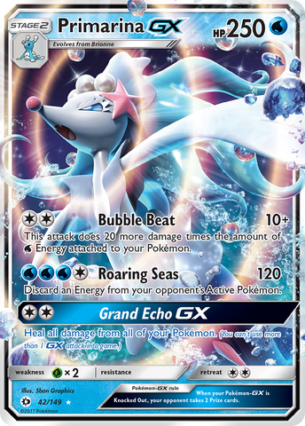 Primarina GX (42/149) [Sun & Moon: Base Set] Pokémon