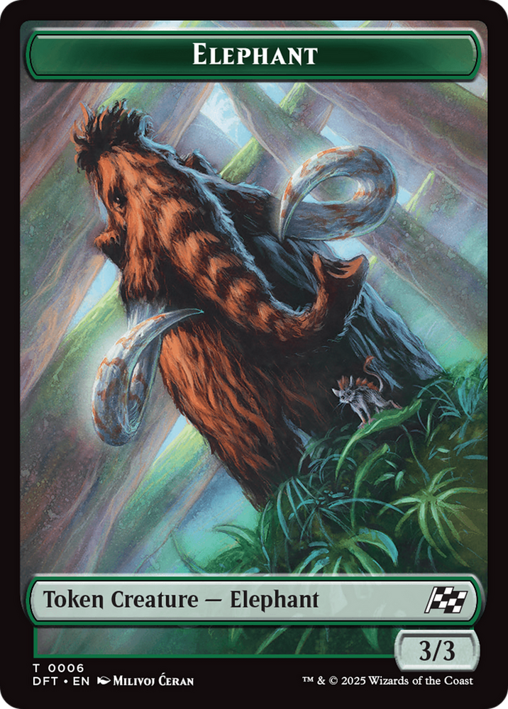 Insect // Elephant Double-Sided Token [Aetherdrift Tokens] Magic: The Gathering