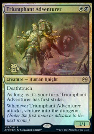 Triumphant Adventurer [Dungeons & Dragons: Adventures in the Forgotten Realms Prerelease Promos] Magic: The Gathering