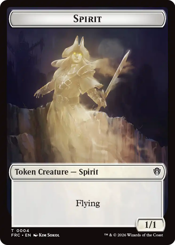 Goblin // Spirit Double-Sided Token [Reality Fracture Commander Tokens] Magic: The Gathering
