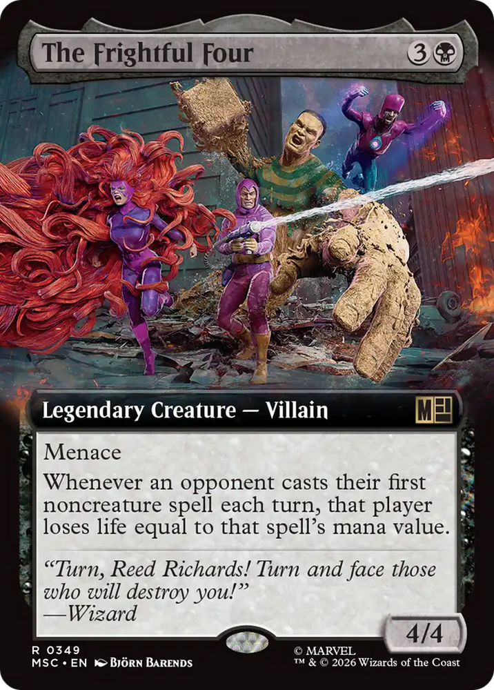 The Frightful Four (Extended Art) [Marvel Super Heroes Commander] Magic: The Gathering