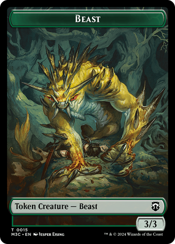 Beast (0015) // Insect (0025) Double-Sided Token [Modern Horizons 3 Commander Tokens] Magic: The Gathering