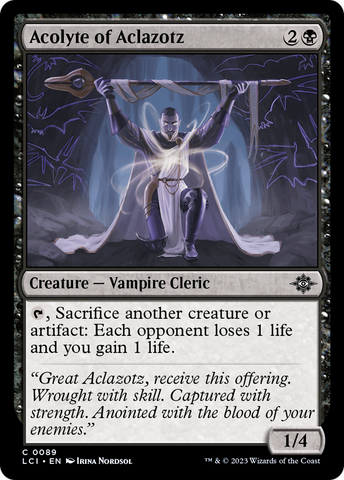 Acolyte of Aclazotz [The Lost Caverns of Ixalan] Magic: The Gathering