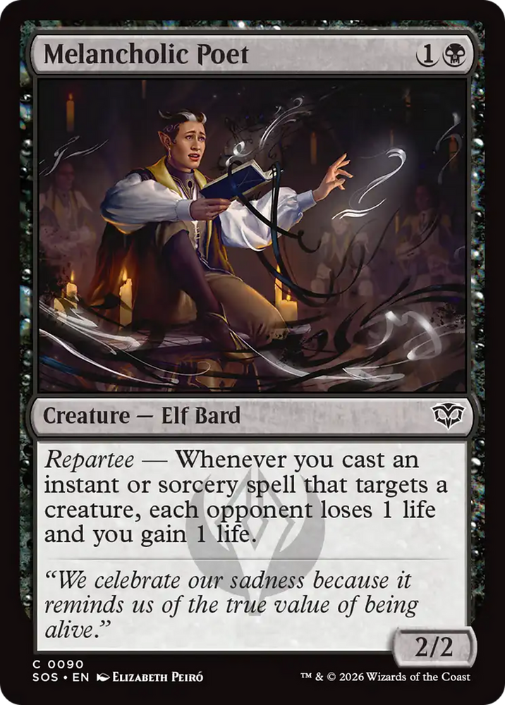 Melancholic Poet [Secrets of Strixhaven] Magic: The Gathering