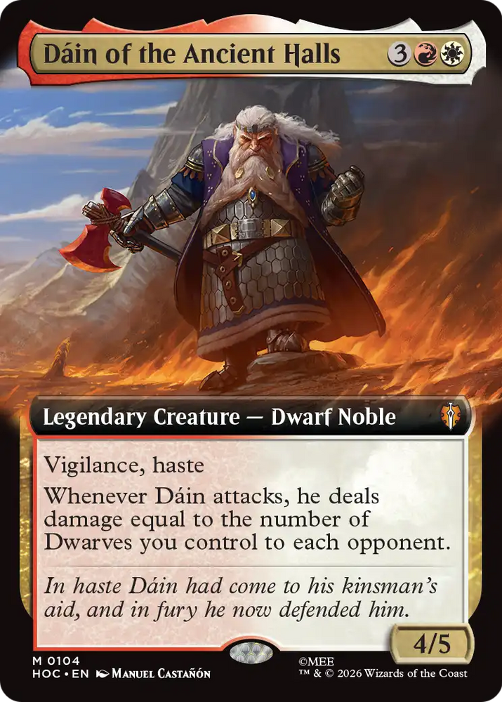 Dain of the Ancient Halls (Extended Art) [The Hobbit: Eternal-Legal] Magic: The Gathering