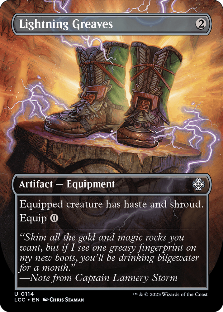 Lightning Greaves (Borderless) [The Lost Caverns of Ixalan Commander] Magic: The Gathering