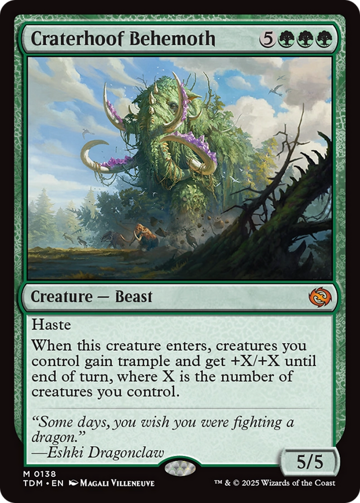 Craterhoof Behemoth [Tarkir: Dragonstorm] Magic: The Gathering