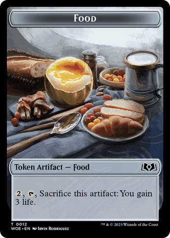 Bird // Food (0012) Double-Sided Token [Wilds of Eldraine Tokens] Magic: The Gathering