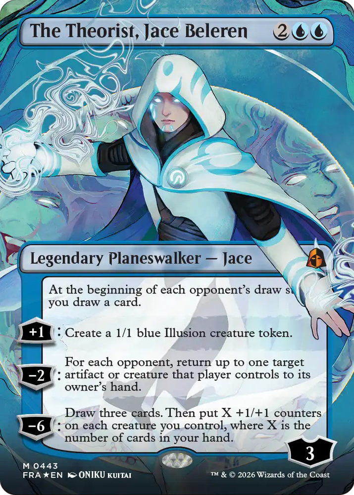 The Theorist, Jace Beleren (Borderless) (0443) [Reality Fracture] Magic: The Gathering