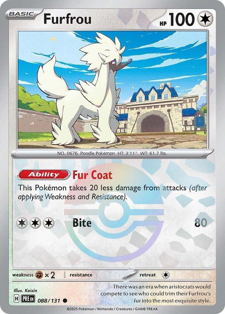 Furfrou (088/131) (Poke Ball Pattern) [Scarlet & Violet: Prismatic Evolutions] Pokémon