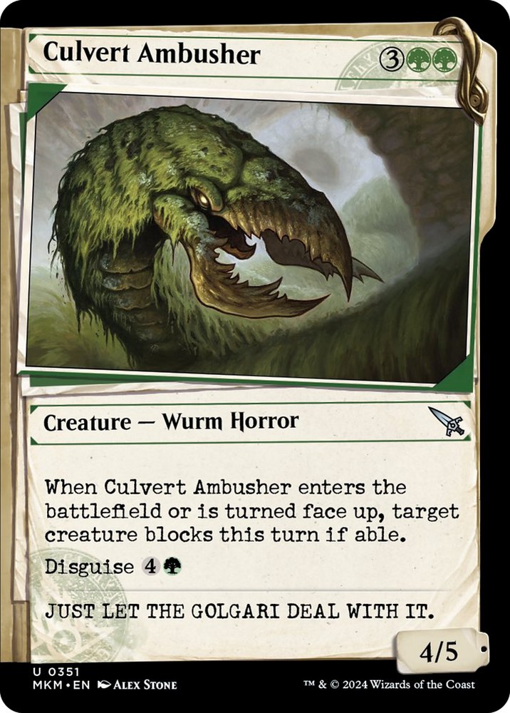 Culvert Ambusher (Showcase) [Murders at Karlov Manor] Magic: The Gathering