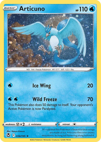 Articuno (036/195) (Cosmos Holo) [Sword & Shield: Base Set] Pokémon