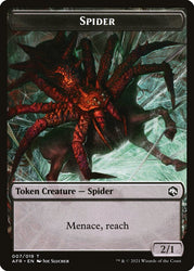 Spider // Faerie Dragon Double-Sided Token [Dungeons & Dragons: Adventures in the Forgotten Realms Tokens] Magic: The Gathering