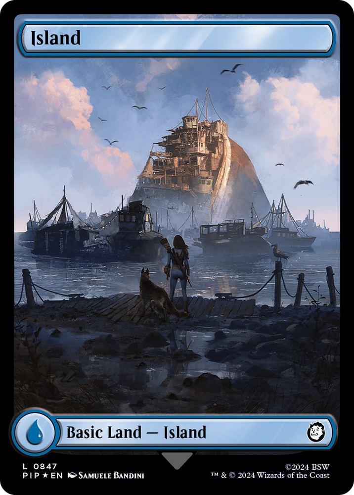 Island (0847) (Surge Foil) [Fallout] Magic: The Gathering