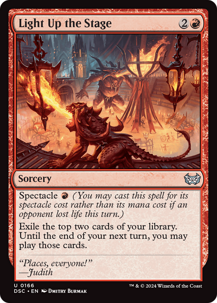 Light Up the Stage [Duskmourn: House of Horror Commander] Magic: The Gathering