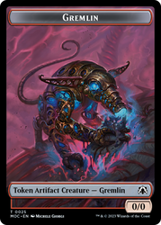 Treasure // Gremlin Double-Sided Token [March of the Machine Commander Tokens] Magic: The Gathering