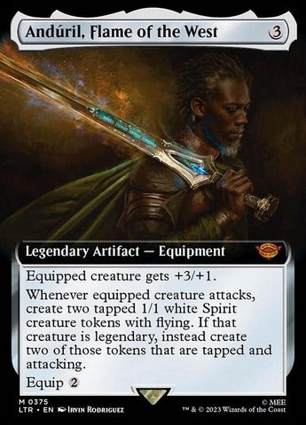 Anduril, Flame of the West (Extended Art) [The Lord of the Rings: Tales of Middle-Earth] Magic: The Gathering