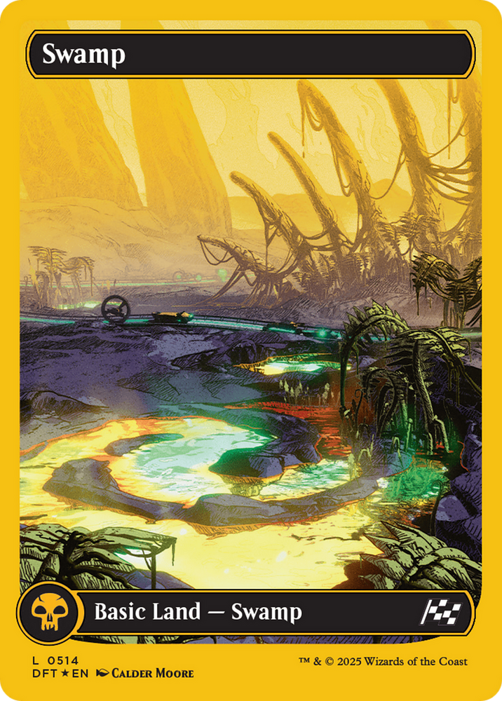 Swamp (0514) (First-Place Foil) [Aetherdrift] Magic: The Gathering