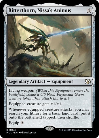 Bitterthorn, Nissa's Animus [March of the Machine Commander] Magic: The Gathering
