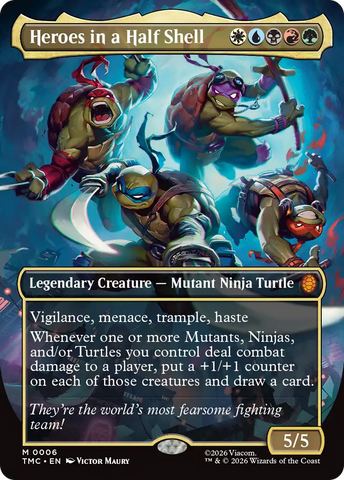 Heroes in a Half Shell (Borderless) [Teenage Mutant Ninja Turtles Commander] Magic: The Gathering
