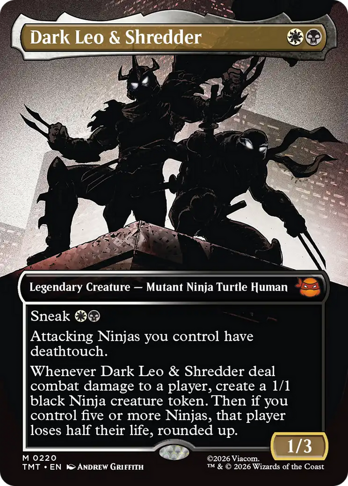 Dark Leo & Shredder (Borderless) [Teenage Mutant Ninja Turtles] Magic: The Gathering