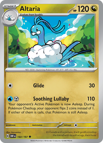 Altaria (160/197) [Scarlet & Violet: Obsidian Flames] Pokémon
