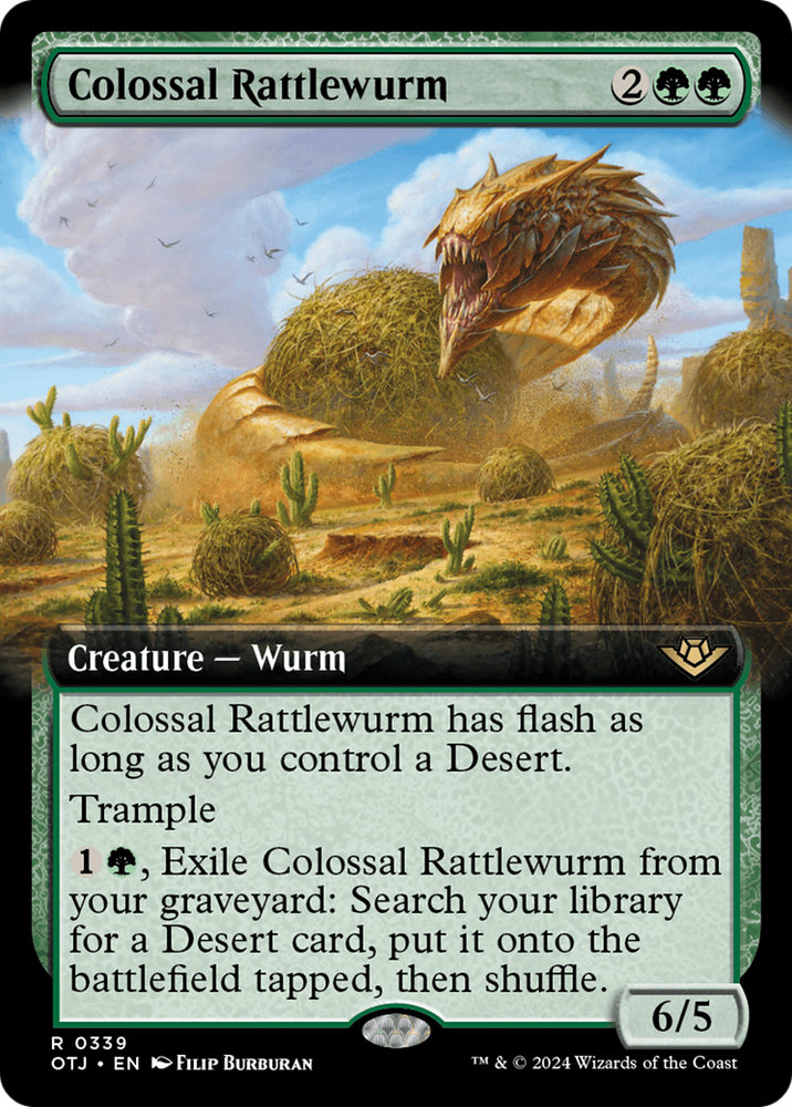 Colossal Rattlewurm (Extended Art) [Outlaws of Thunder Junction] Magic: The Gathering