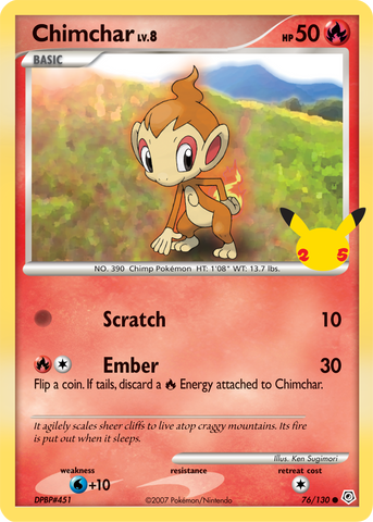 Chimchar (76/130) (Jumbo Card) [First Partner Pack] Pokémon