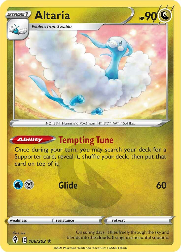 Altaria (106/203) [Sword & Shield: Evolving Skies] Pokémon
