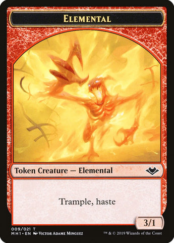 Bird (003) // Elemental (009) Double-Sided Token [Modern Horizons Tokens] Magic: The Gathering