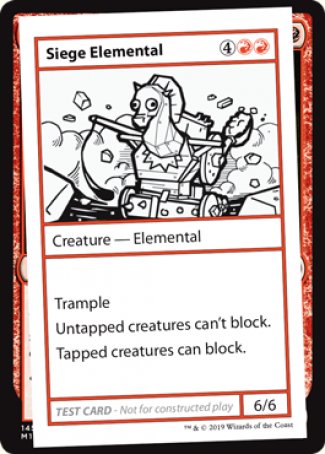 Siege Elemental (2021 Edition) [Mystery Booster Playtest Cards] Magic: The Gathering
